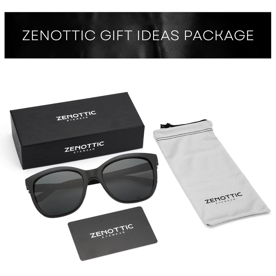 ZENOTTIC ZS 2227 Sonnenbrille, Schmetterling, Vollrand, Schwarz, Damen - Bild 5