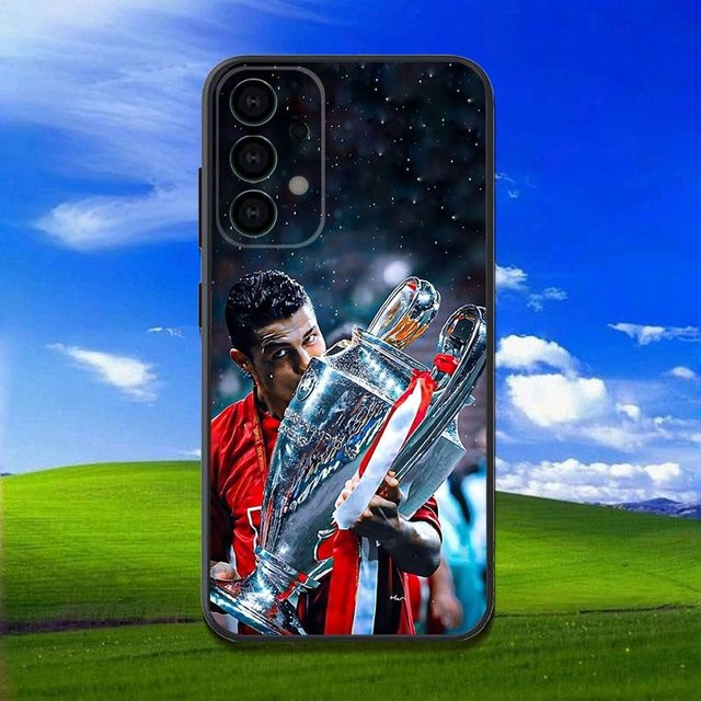 R-Ronaldo Cool CR7 Handyhülle für Samsung Galaxy A13, A21s, A22, A31, A32, A52, A53, A71, A80 und A40 in Schwarz - Bild 1