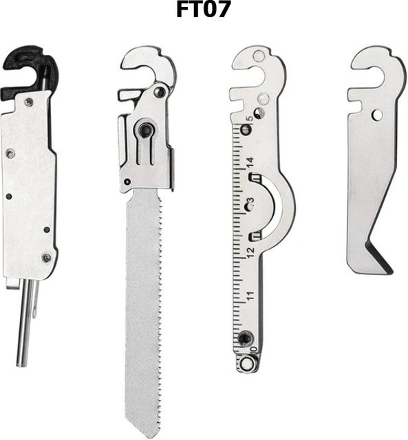 R's Original Flex Companion Tool S503G S804G Modulares EDC-Taschenwerkzeug in Silber mit 1/4-Zoll-Bit-Schraubendreher, Schraubenzieher und Messer - Bild 1