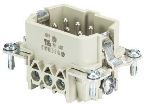 Wieland Electric Stifteinsatz BAS 70.310.0640.0, Gesamtpolzahl 6 + PE, Grau - Bild 1