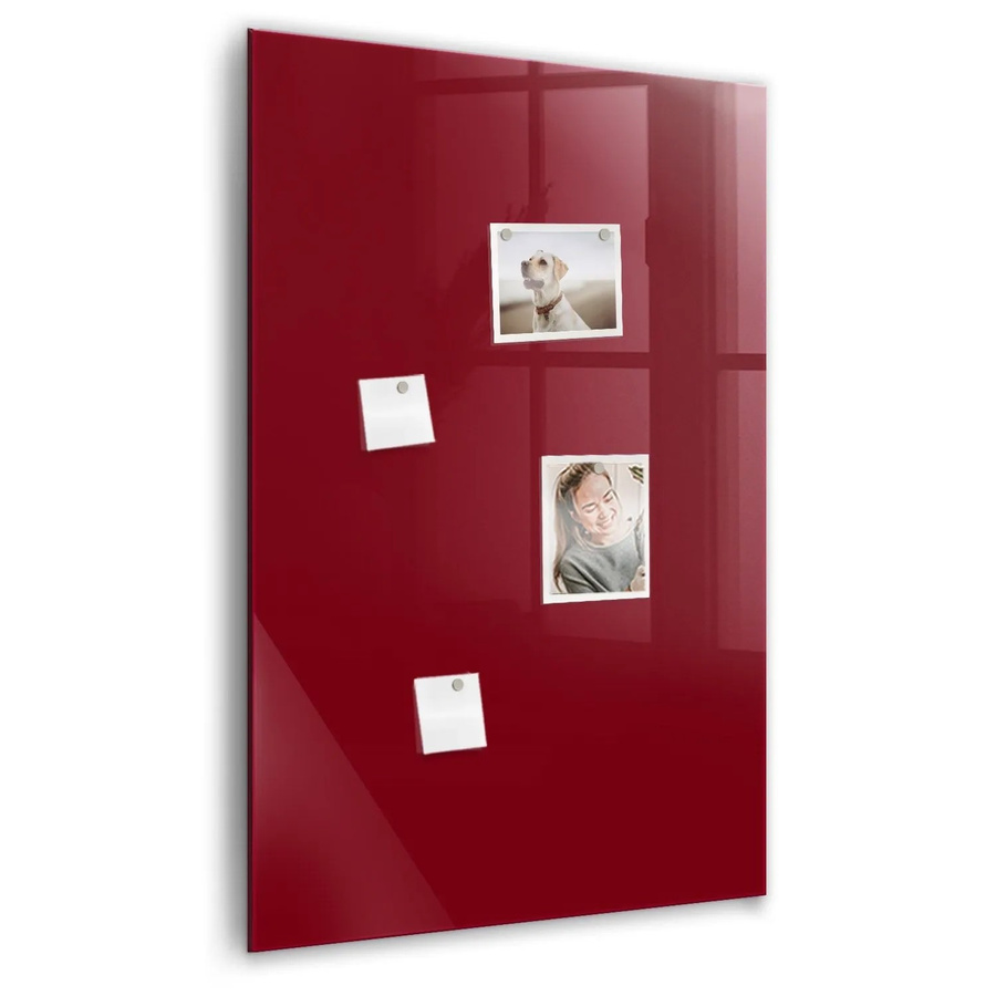 Tulup Magnettafel aus Glas in Burgunderrot, B/H: 60 x 90 cm - Bild 2