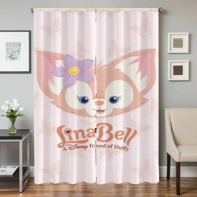 L-lina B-bell Verdunkelungsvorhänge für Wohnzimmer und Schlafzimmer, 2er-Set, Grau, Breite: 50 cm, Höhe: 70 cm - Bild 1