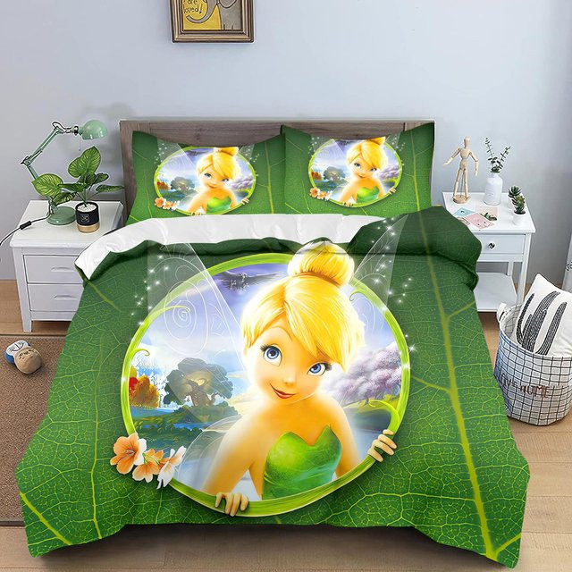 Flylo Bettwäsche Set Tinkerbell mit Bettbezug und Kissenbezug, Grün, Microfaser, B/H: 135 x 200 cm - Bild 1