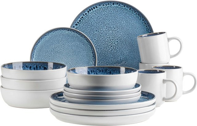 Mäser Kombiset Malea aus Steinzeug in Beige, Blau und Grün - Bild 1