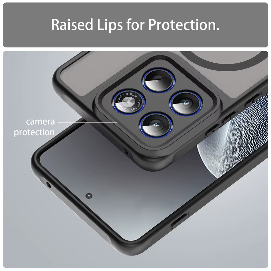 Magnetische und stoßfeste Schutzhülle für Motorola Edge 70 Ultra Pro Fusion+ und Moto Edge 60 Pro in Transparent Matt mit kabelloser Ladefunktion - Bild 3