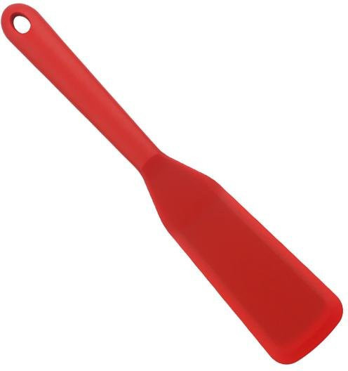 Houspace Bratspatel aus Silikon in Rot, antihaftbeschichtet und hitzebeständig mit langem Griff und Aufhängeschlaufe - Bild 1