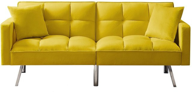 HTI-Living Schlafsofa Brigga mit Schlaffunktion in Beige mit samtiger Oberfläche - Bild 1
