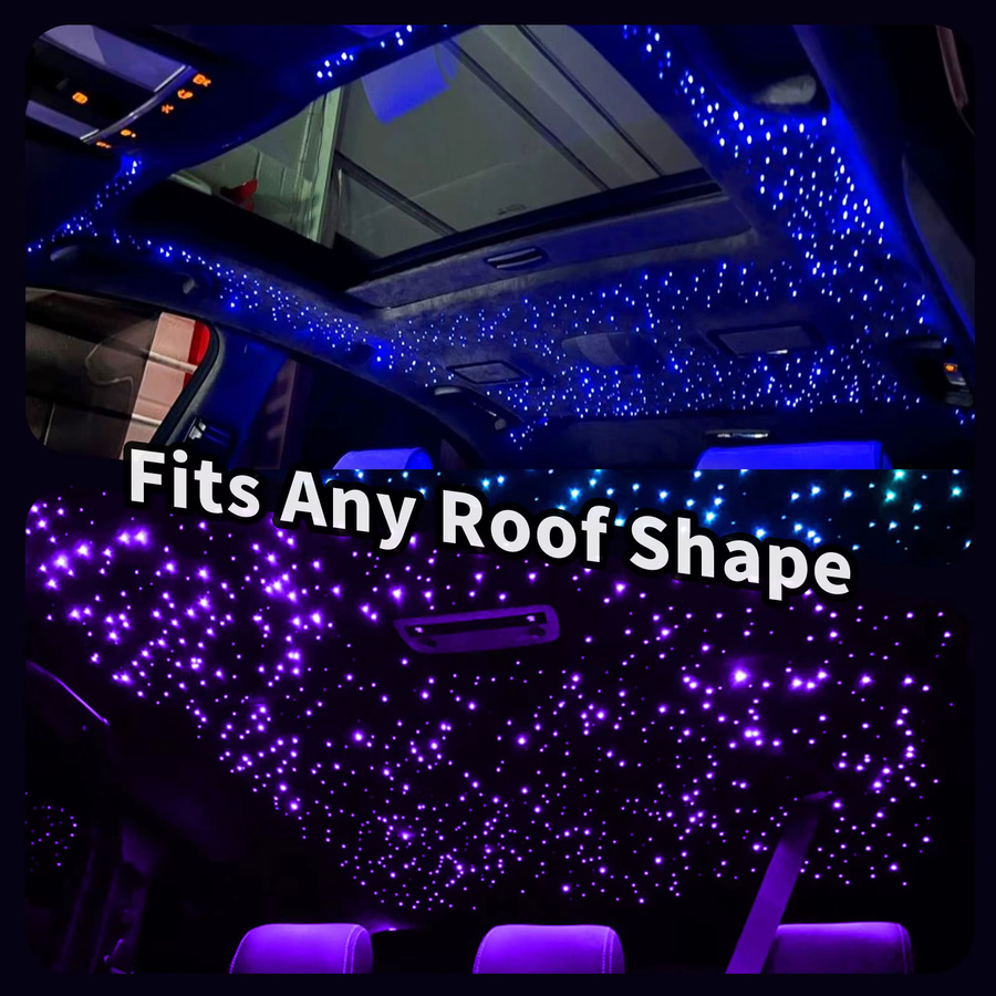 VASTFIRE Sternenhimmel-Atmosphärenlicht Set mit RGBW LED und APP-Steuerung, 16W Glasfaser-Deckenbeleuchtungs-Kit für dein Auto, Multicolour - Bild 4