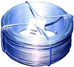 E-NORMpro Drahtspinne verzinkt in Silber, Durchmesser: 1,2 mm, Länge: 100 m - Bild 1