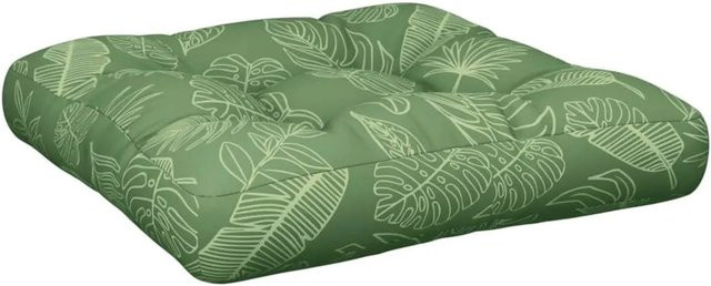 vidaXL Palettenkissen mit Blattmuster aus wasserabweisendem Oxford-Gewebe, B/T/H: 58 x 58 x 10 cm - Bild 1