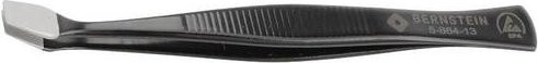 BERNSTEIN ESD Pinzette 5-864-13 Eckig 46 Grad aus Edelstahl in Schwarz, Länge: 105 mm - Bild 1