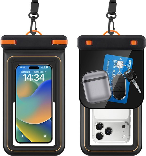 FaLi Qisubao Wasserdichte Universal-Handytasche mit doppellagigem Touchscreen für Outdoor-Sportarten in Schwarz oder Weiß - Bild 1