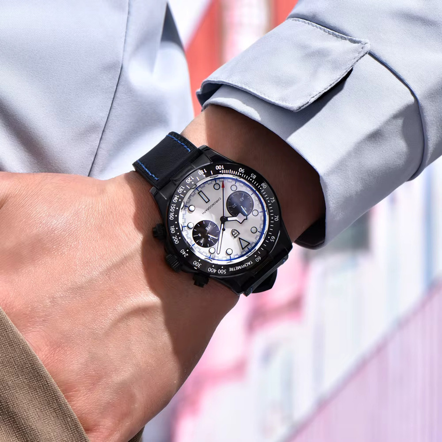 PAGANI DESIGN Chronograph, Quarzuhr, Edelstahl, Weiß, Herren - Bild 2