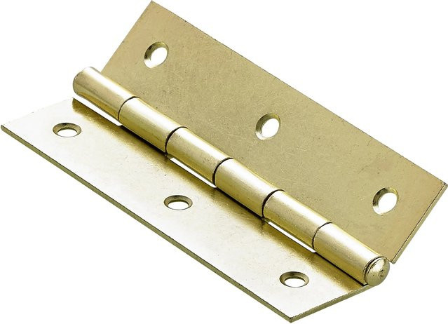 Hettich Butt Hinge Scharnier aus Stahl in Messingoptik Gold, Breite: 5 cm, Höhe: 10 cm - Bild 1