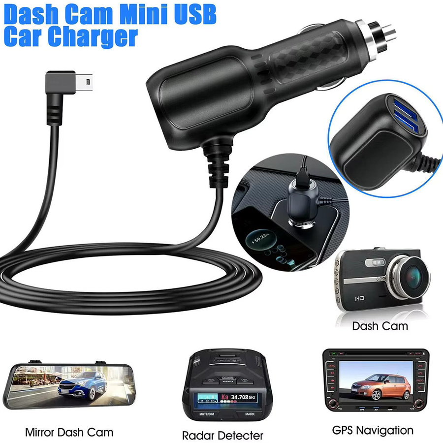 HP Micro-USB Ladekabel für Dash Cam und GPS in Schwarz - Bild 2