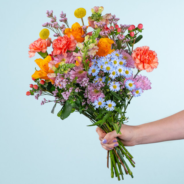 BLUME2000 Bouquet orange purple multicolour fresh - Bild 1