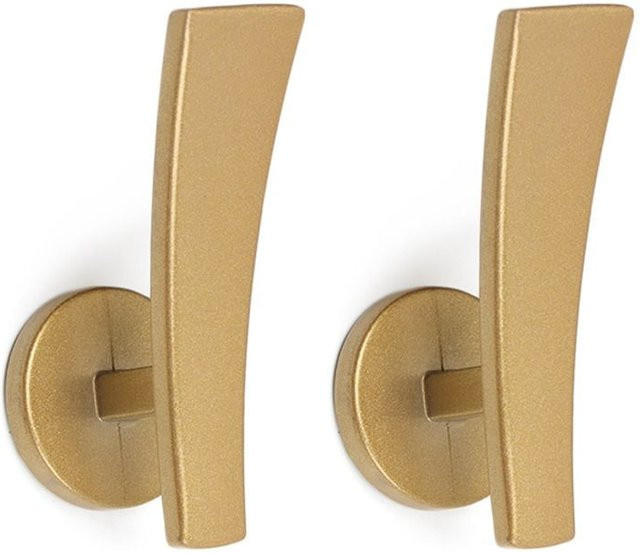 Moderner Wandhaken für Vorhanghalter aus Metall in Gold - Bild 1