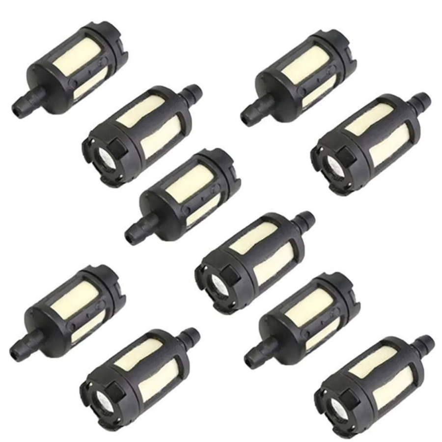 10er Set DAZZLEEX Kraftstofffilter in Schwarz für Benzin-Gartenmaschinen, Rasentrimmer und Kettensägen - Bild 2