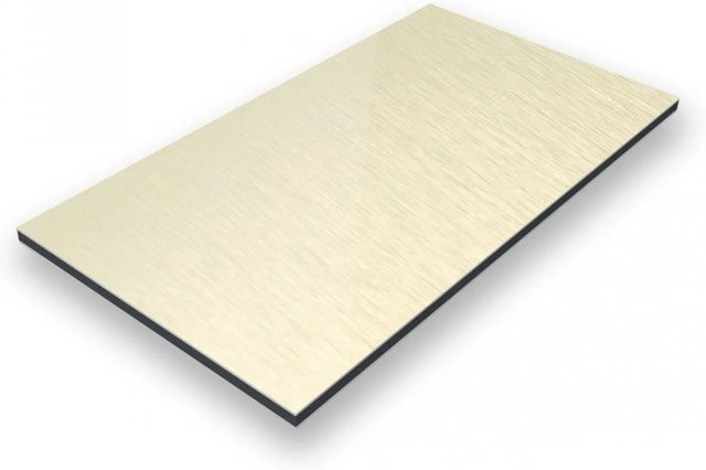 Aluverbund24 Aluminiumverbundplatte Gold-Gebürstet 007 B/B/H: 100 x 50 x 0,3 cm - Bild 1