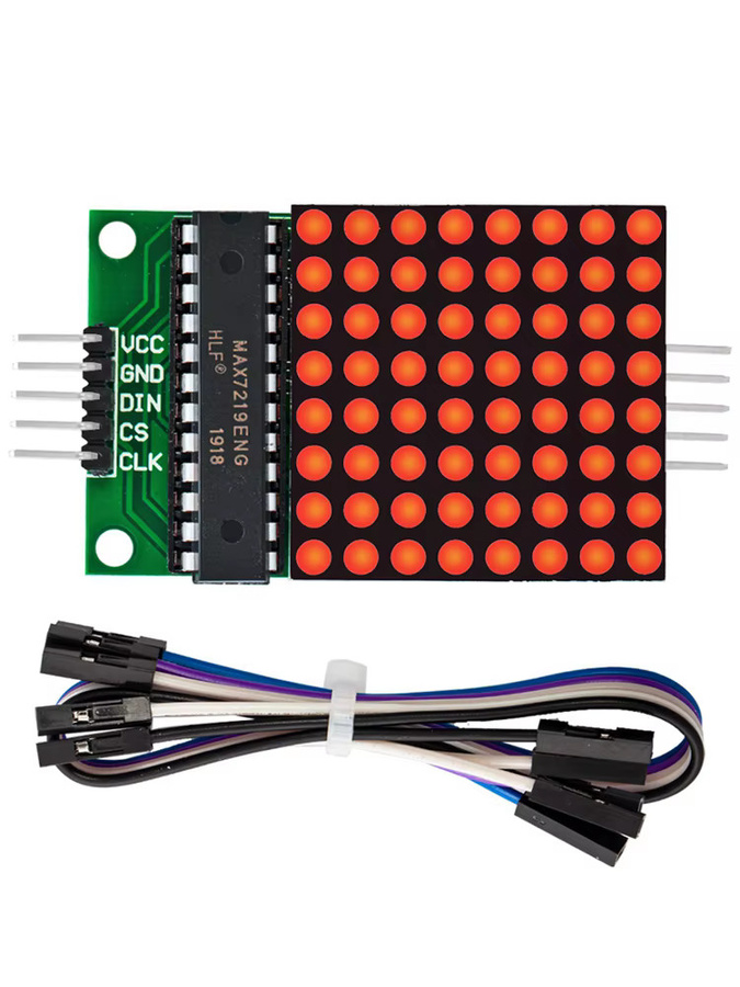 Baishundianzi BS 8x8 MAX7219 Dot LED Matrix Modul in Rot für Arduino mit 5-V-Schnittstelle und Kathodendesign - Bild 5