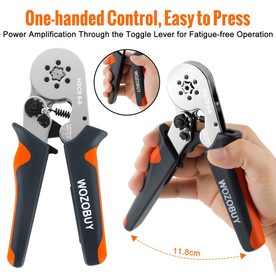 WOZOBUY Elektriker-Crimper-Zange und Abisolierzange Set in Multicolour - Bild 4