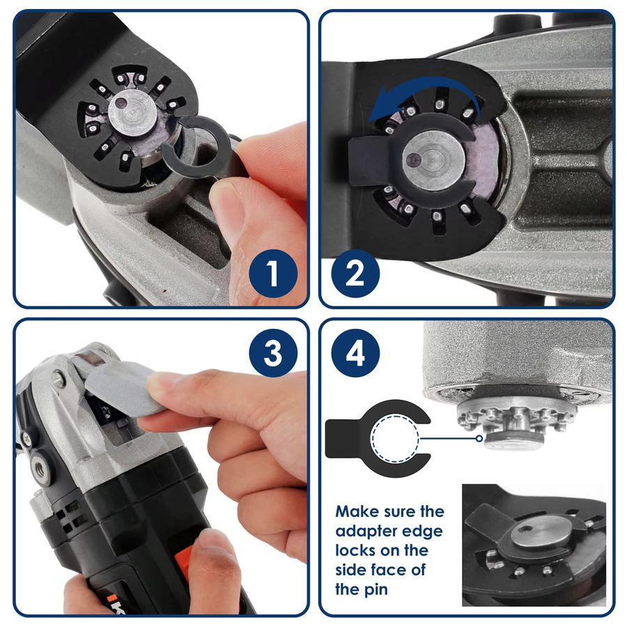 Hands DIY Oszillierende Multitool-Sägeblätter mit Hartmetall-Zähnen zum Schneiden von Metall, Stahlnägeln und Schrauben - Bild 5