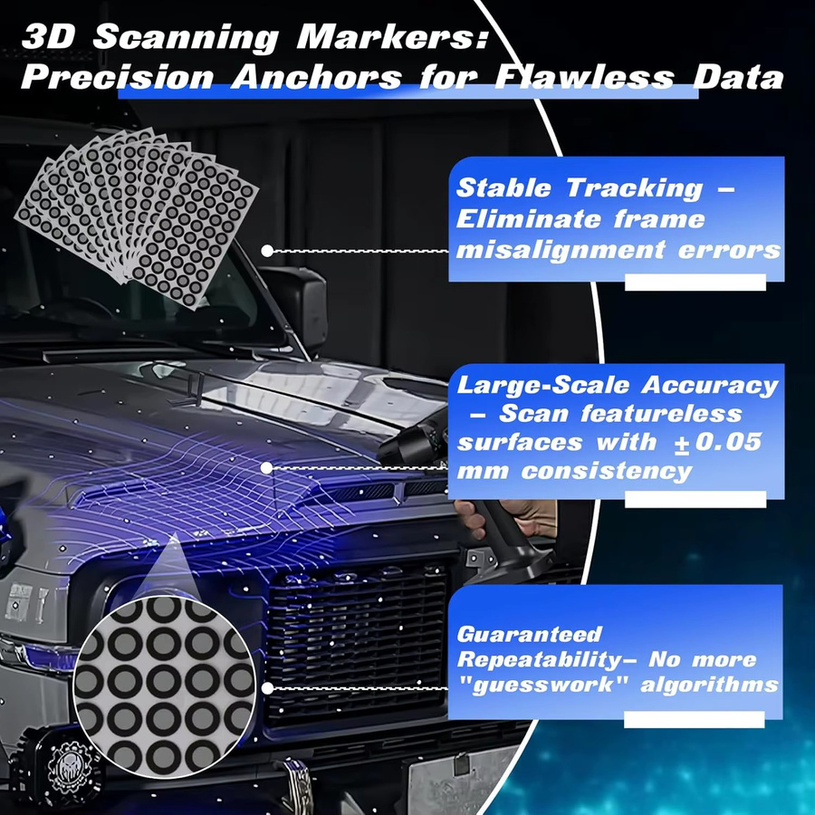 Creality 3D-Scan-Markierungspunkte 3/6mm für CR-Scan Raptor, Otter und Ferret Pro 3D-Scanner (500/1000 Stück) - Bild 4