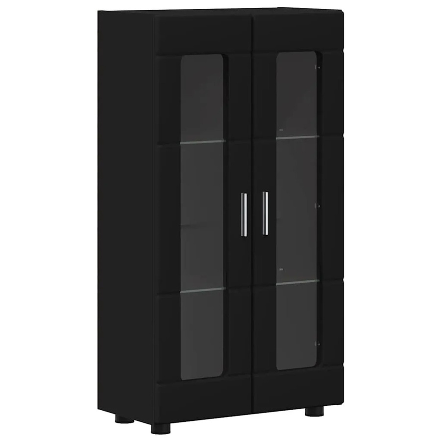 vidaXL Sideboard FLORIN Modern Schwarz Matt B/T/H: 55,5 x 29 x 103 cm - Bild 2