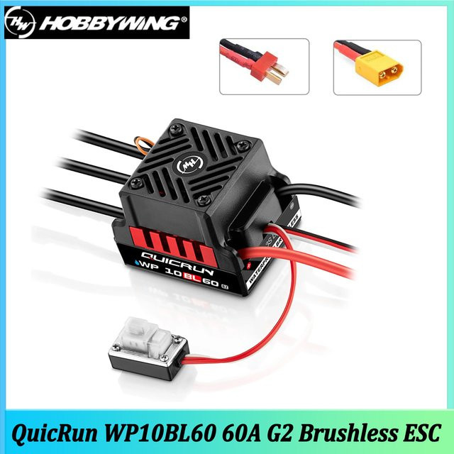 Hobbywing QuicRun WP 10BL60 60A G2 Wasserdichter Brushless ESC, 2-3S BEC - Bild 1