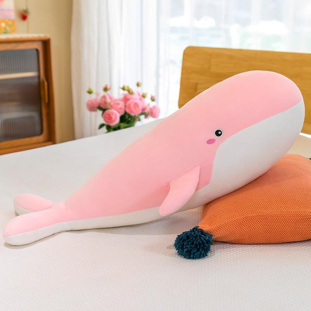 Kidsly Plüschwal, Plüschtier, Blau Schwarz Rosa, 50cm - Bild 1