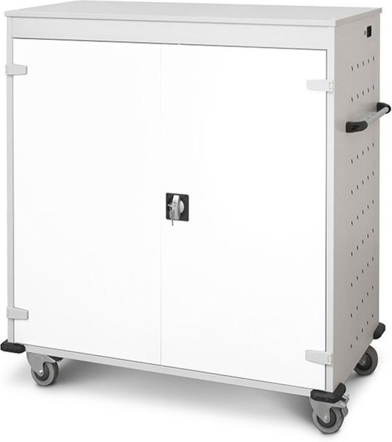 rotstahl Laptopwagen mit 30 Fächern, Farbe Weiß, B/H: 92 x 131 cm - Bild 1