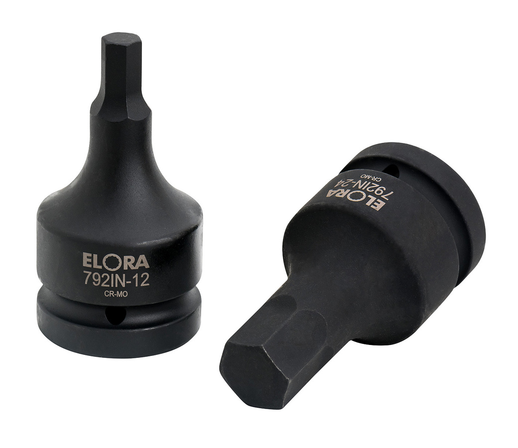 Elora Kraft-Schraubendreher-Einsatz ELORA-792IN-1, Innen-Sechskant, Schwarz, 12 mm - Bild 1