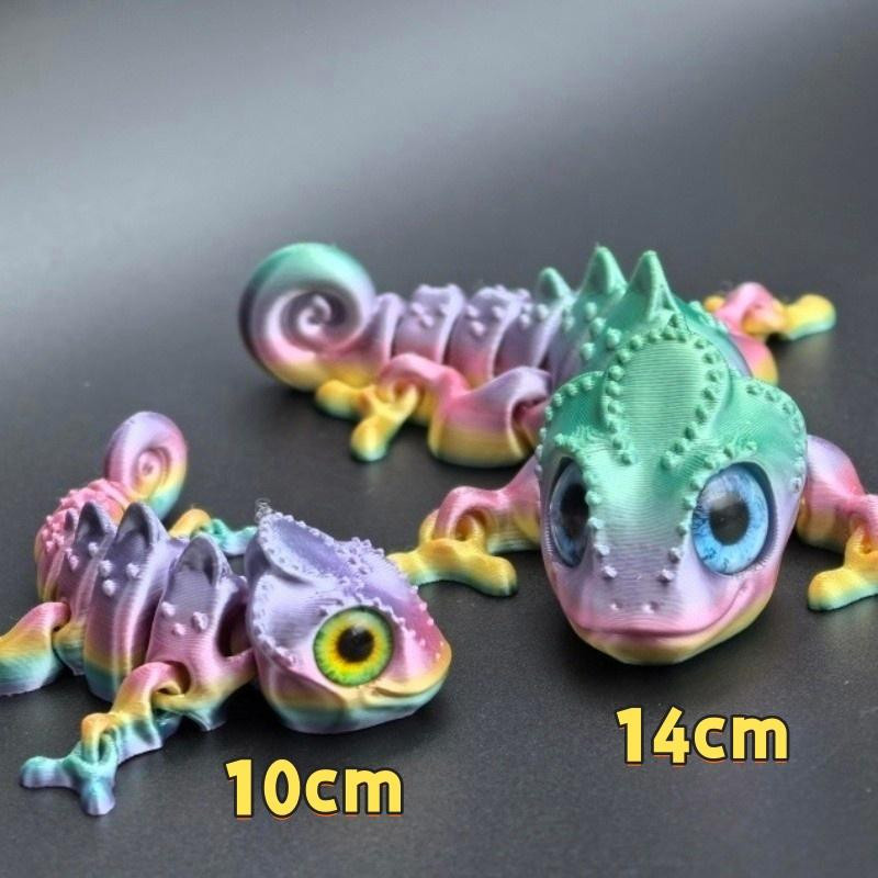 OONBIFFY Chamäleon Figuren 3D-Druck Mehrgelenkig Beweglich 10cm 6–12 Jahre - Bild 1