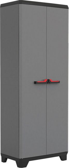 Keter Kunststoffschrank Stilo grau mit Regalböden und Schloss B/H/T: 68 x 173 x 39 cm - Bild 1