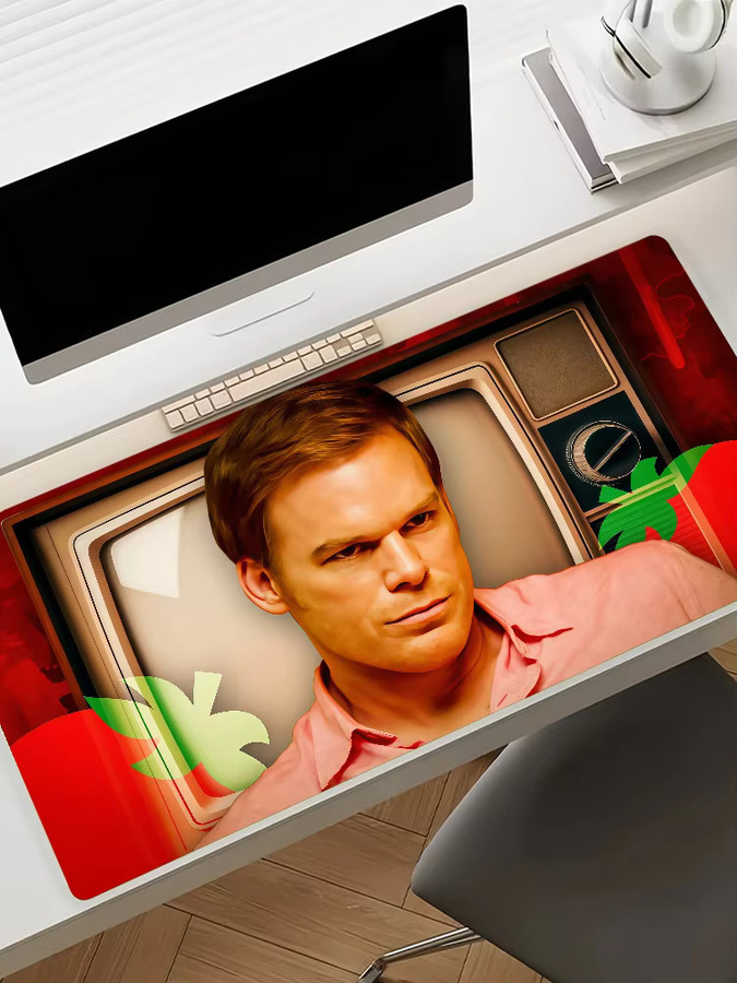 Dexter Morgan Mauspad XXL Schreibtischunterlage in Multicolour mit rutschfester Kante für PC und Laptop - Bild 7
