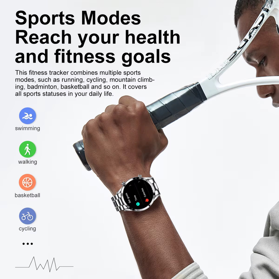LIGE Smartwatch, Edelstahl, Silber, Herren - Bild 3