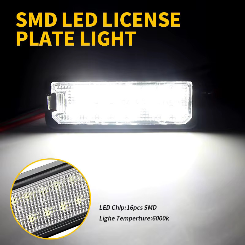 2er Set APMATAUTO Canbus LED Kennzeichenleuchten 12V für Seat Leon Exeo Toledo Altea Ibiza Skoda Superb VW Amarok Passat CC B7 B8 - Bild 2