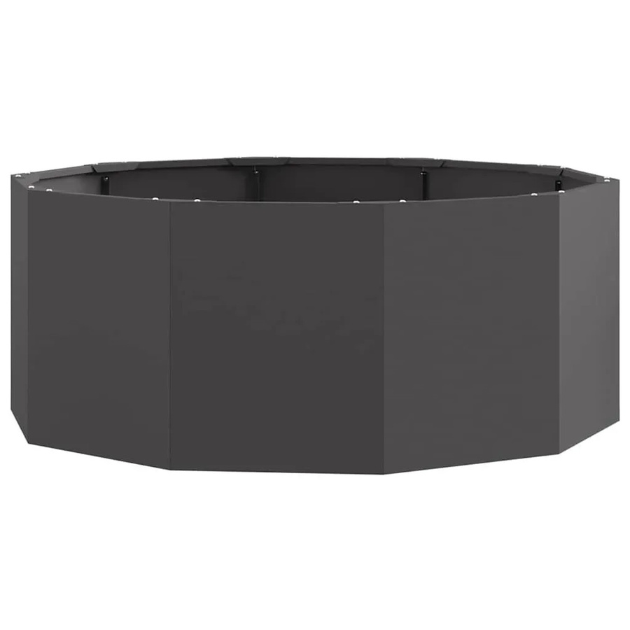 vidaXL Pflanzkübel aus Stahl in Schwarz, B/T/H: 90 x 90 x 35 cm - Bild 2