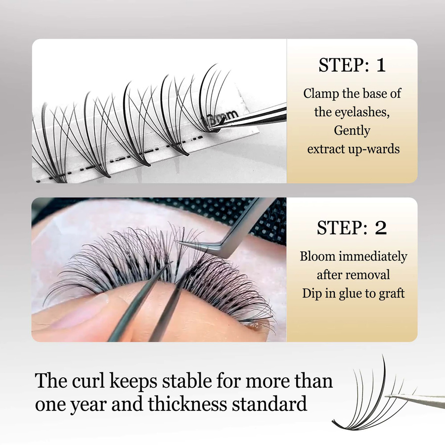 CoMango 7D Spike Lashes, Wimpernverlängerungen, schwarz, 8-15 mm - Bild 6