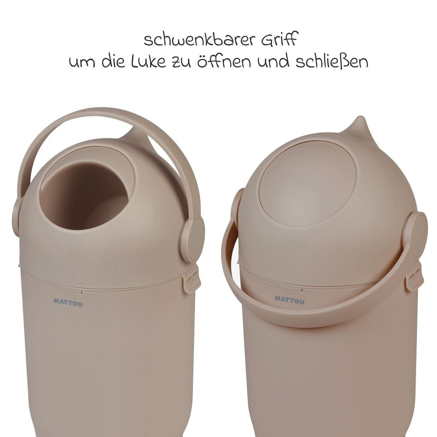 Nattou Windeleimer Dropy mit Geruchsfilter in Taupe/Beige/Braun - Bild 2