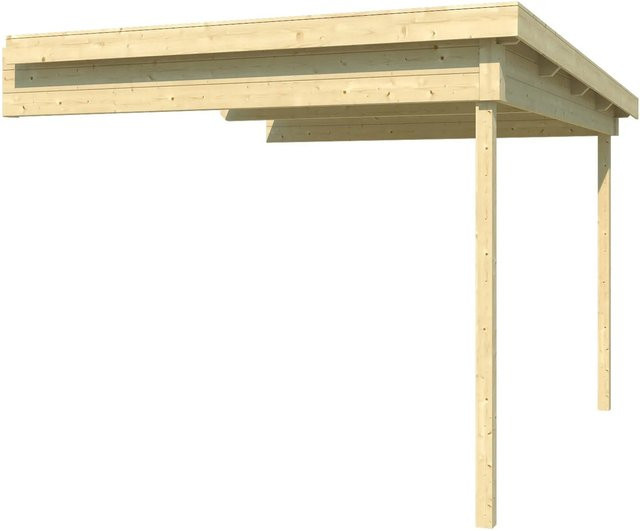 LASITA MAJA Anbau Zambezi 3 für Gartenhäuser aus Fichtenholz in Braun, Breite: 250 cm, Länge: 300 cm - Bild 1