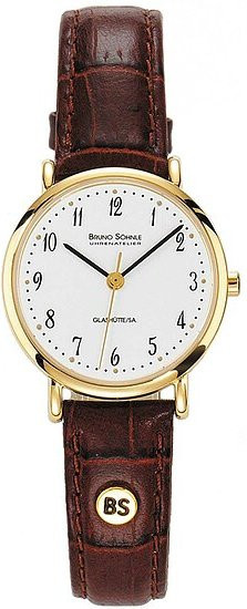 Bruno Söhnle Damenarmbanduhr, Quarz, Edelstahl, Leder, Weiß, 28,2 mm - Bild 1