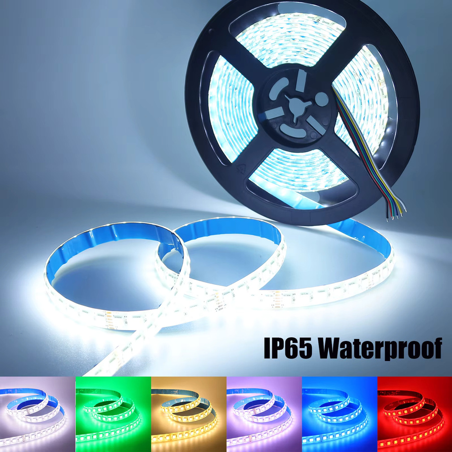 HEGEHE RGB CCT LED Streifen mit SMD 5050 5-in-1 Chip, flexibler Multicolour LED Lichtstreifen für Wohnzimmer und Schlafzimmer, 12 V, 60 LEDs/m - Bild 4