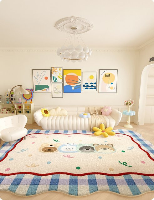 Vikama Designer Teppich in Herzform, Rosa, Rutschfest und Weich im Kaschmir-Look für Wohnzimmer und Schlafzimmer - Bild 1