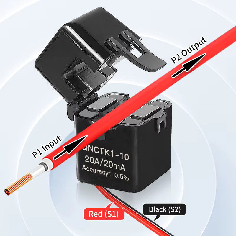 NJQNET Klemm-Stromwandler QNCTK1-16 Split-Core Stromsensor 100A - Bild 2