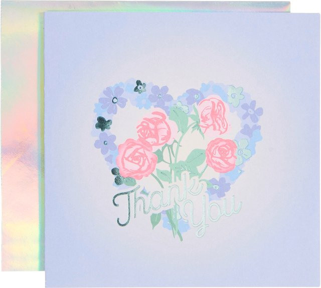 Rico Design Paper Poetry Grußkarte La Vie en Rose Thank You - Bild 1