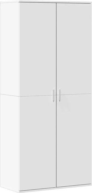 vidaXL Schuhschrank Weiß aus Holzwerkstoff, Wandmontage, B/T/H: 80 x 39 x 178 cm - Bild 1