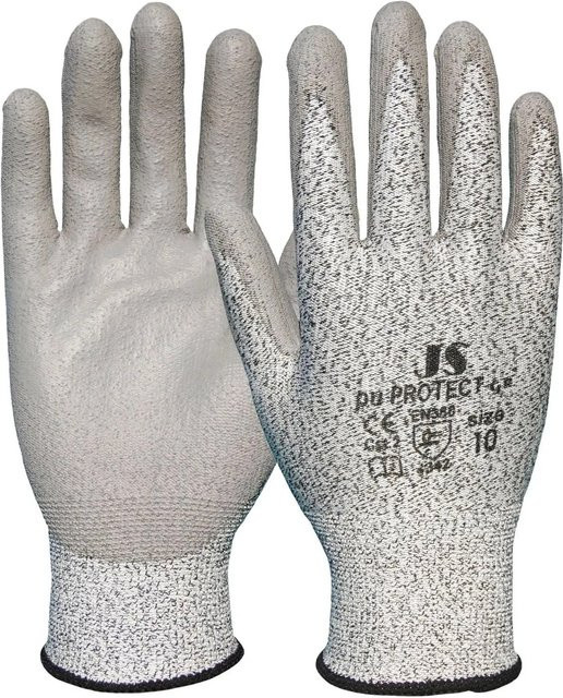 Staffl Pu-Protect Schnittschutzhandschuhe Grau Größe 7, 12 Paar - Bild 1