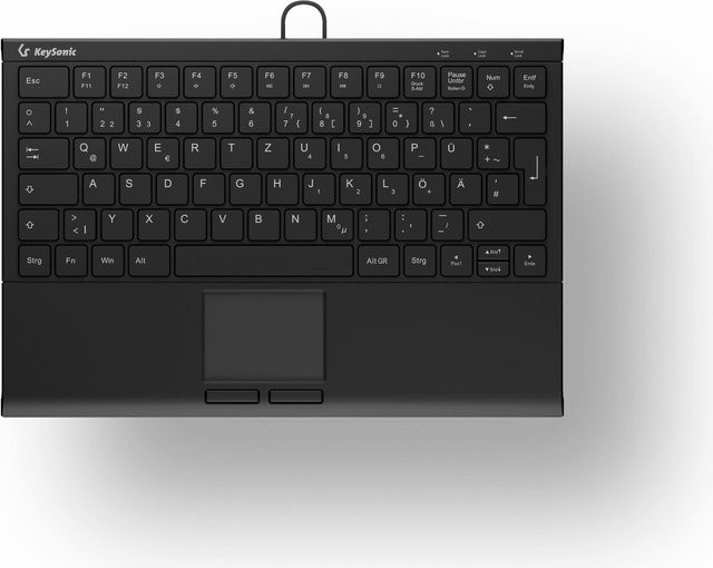 KeySonic KSK-5211ELU USB Tastatur mit QWERTZ Deutsch Layout in Schwarz - Bild 1