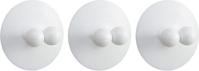 Yiran Furniture 3er-Set Wandmontierte Aufbewahrungshaken mit Saugnapf in Weiß für Zahnbürsten und Lebensmittel - Bild 1
